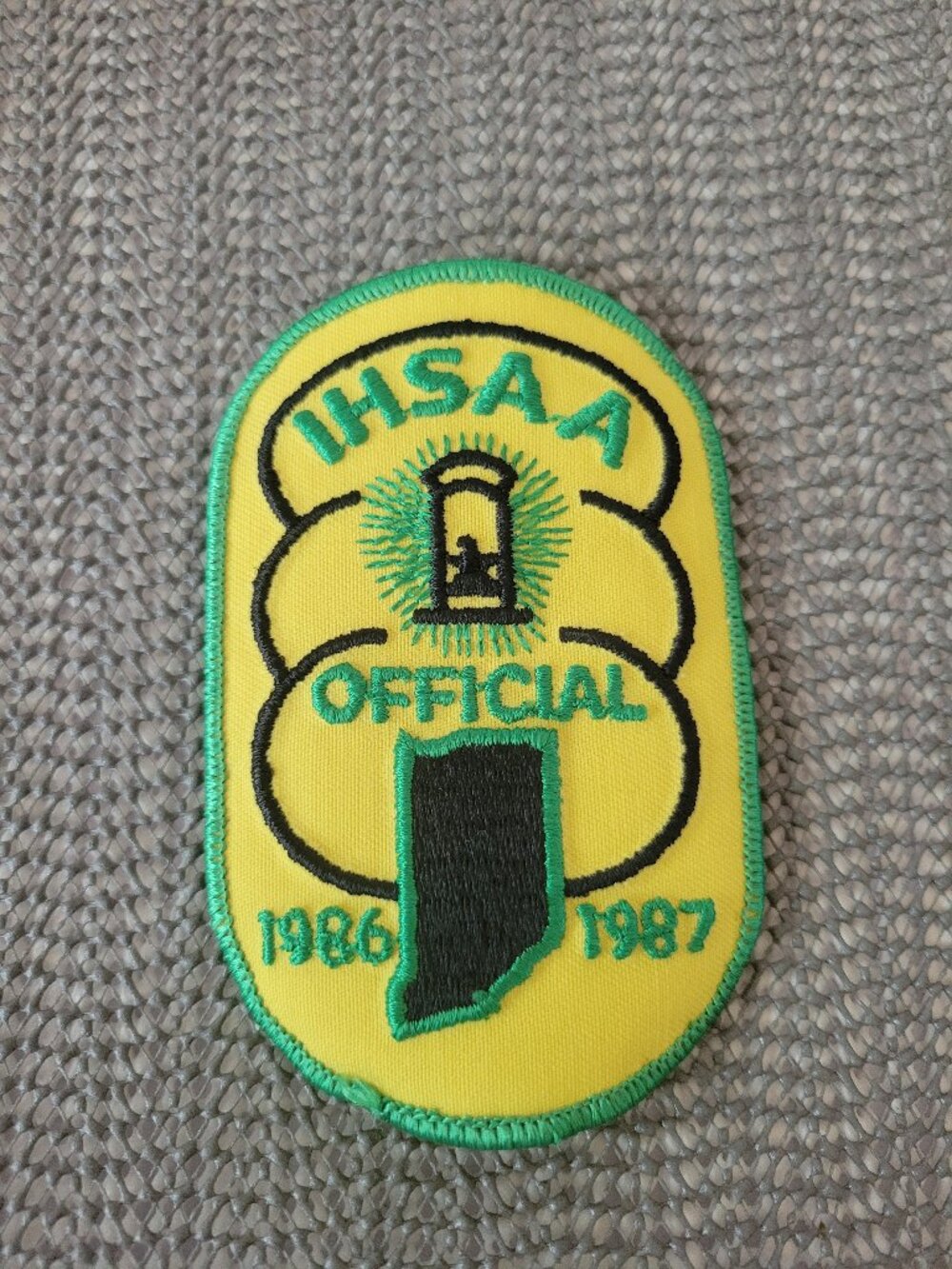 IHSAA Official Indiana High School Athletic Assn Embroidered Patch 1986-1987
